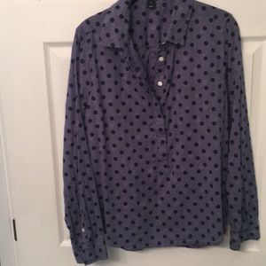 Polka dot JCrew top
